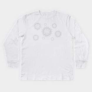 Sunflower Pattern Kids Long Sleeve T-Shirt